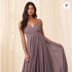 Lulus Size Small All About Love Dusty Purple Maxi Dress